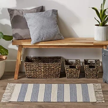 DII 2x3' Woven Rug - Hand-Loomed with Fringe