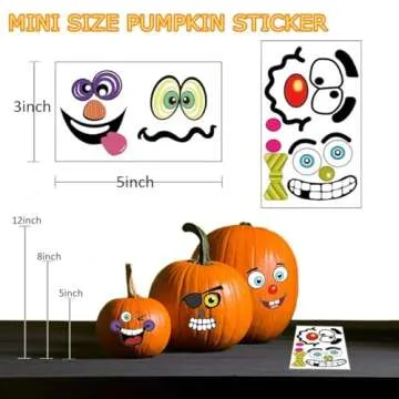 Halloween Pumpkin Decorating Stickers for Kids and Adults