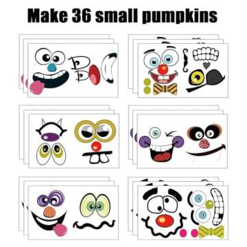 Halloween Pumpkin Decorating Stickers for Kids and Adults