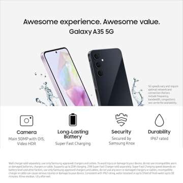 SAMSUNG Galaxy A35 5G Smartphone with Triple Camera