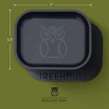 Treehouse Rolling Tray Set - Portable with Magnetic Lid