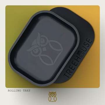 Treehouse Rolling Tray Set - Portable with Magnetic Lid