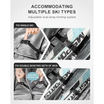 Durable jogflow Ski Bag with Wheels for All Your Ski Gear