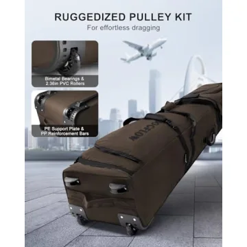 Durable jogflow Ski Bag with Wheels for All Your Ski Gear