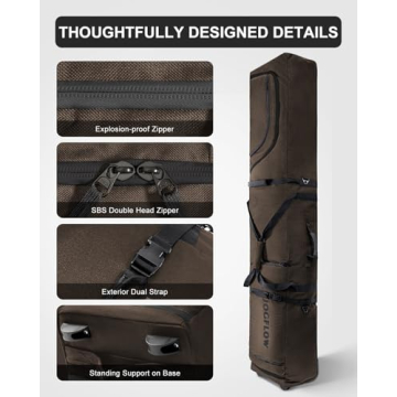 Durable jogflow Ski Bag with Wheels for All Your Ski Gear