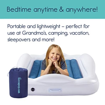 hiccapop Inflatable Toddler Travel Bed - Safe & Portable