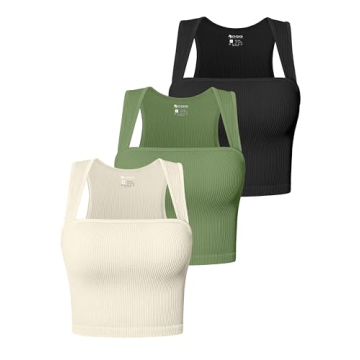 Stylish OQQ Women's 3 Piece Tank Top Set Comfortable & Versatile