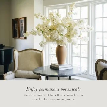 Afloral Faux Cherry Blossom Stem - Realistic 44" Decor