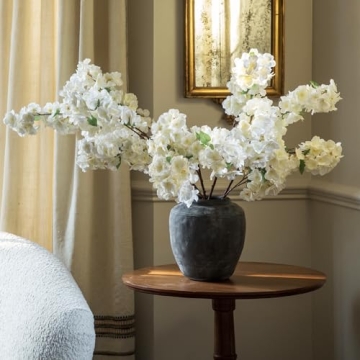 Afloral Faux Cherry Blossom Stem - Realistic 44" Decor