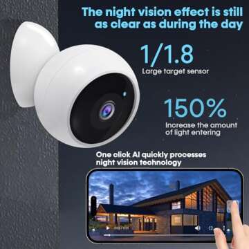 AMTIFO Security Cameras Wireless Outdoor: Magnetic 2-Pack Install-Free Indoor Smart 2K WiFi - Long Battery Life Powered Cameras for Home Security with AI Motion Detection