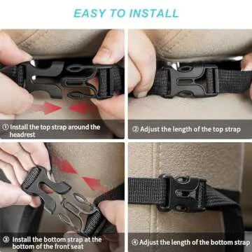 Matenf Car Organizer Back Seat with 9 Storage Pockets & 10″ Tablet Holder, 1Pack Seat Back Cover for Kids Toddlers, Kick Mats Protector, Keep Cars Vehicles Organized & Tidy, Travel Accessories