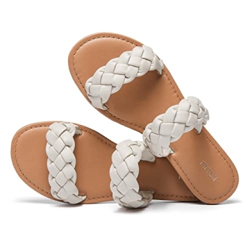 KOLILI Braided Slide Sandals for Summer Comfort