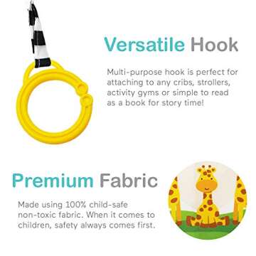 Urban Kiddy™ Baby's My First Family Album | Soft Photo Cloth Book Gift Set for Newborn Toddler & Kids (Giraffe)