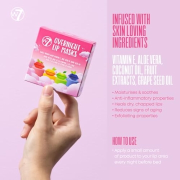 W7 Sweet Dreams Overnight Lip Masks Gift Set 4 Flavors