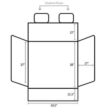 Jumbl Cargo Liner for SUV's and Cars, Waterproof Material, Non Slip Backing, with Side Walls Protectors, Extra Bumper Flap Protector, Large Size - Universal Fit