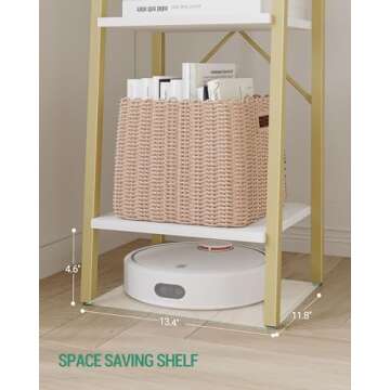 Hzuaneri Ladder Shelf: Stylish Freestanding Storage Solution