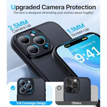 Shiiuou Shockproof for iPhone 16 Pro Case - Full Camera Protection & Military-Grade Drop Defense