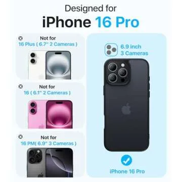 Shiiuou Shockproof iPhone 16 Pro Case with Camera Protection