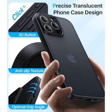 Shiiuou Shockproof iPhone 16 Pro Case with Camera Protection