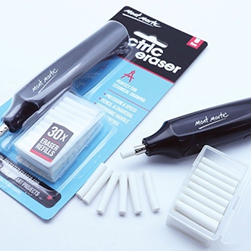Mont Marte Electric Eraser with 30 Refills for Precision Erasing