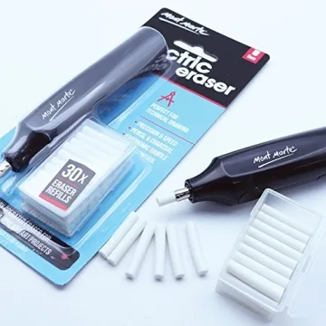 Mont Marte Electric Eraser with 30 Refills for Precision Erasing
