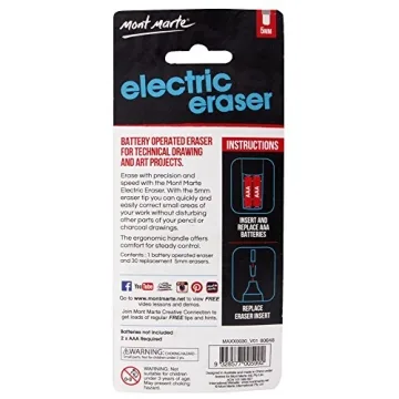 Mont Marte Electric Eraser with 30 Refills for Precision Erasing