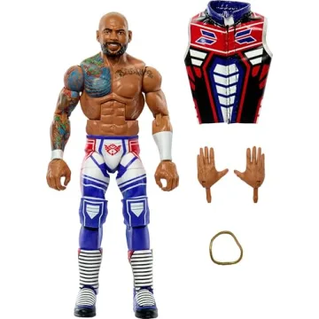 Mattel WWE Elite Action Figure & Accessories, 6-inch Collectible Ricochet with 25 Articulation Point...