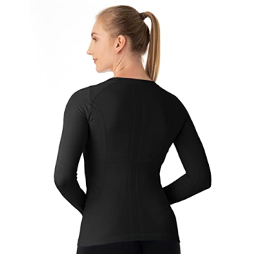 MathCat Seamless Workout Shirts for Women Long Sleeve Yoga Tops Sports Running Shirt Breathable Athletic Top Slim Fit