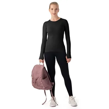 MathCat Seamless Workout Shirts for Women Long Sleeve Yoga Tops Sports Running Shirt Breathable Athletic Top Slim Fit