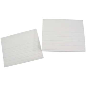 School Smart - 85320 Red & Blue Storybook Paper, 3/4 Inch Ruled Long Way, 11 x 8-1/2 Inches, Natural, 500 Sheets