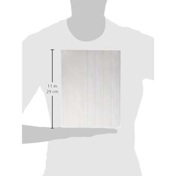 School Smart - 85320 Red & Blue Storybook Paper, 3/4 Inch Ruled Long Way, 11 x 8-1/2 Inches, Natural, 500 Sheets