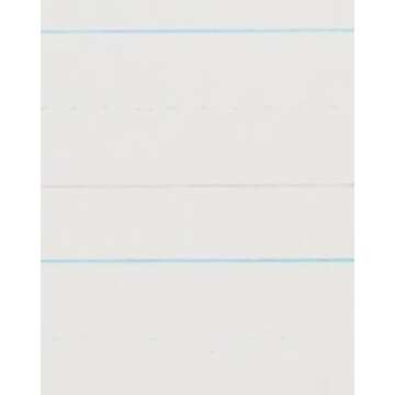 School Smart - 85320 Red & Blue Storybook Paper, 3/4 Inch Ruled Long Way, 11 x 8-1/2 Inches, Natural, 500 Sheets