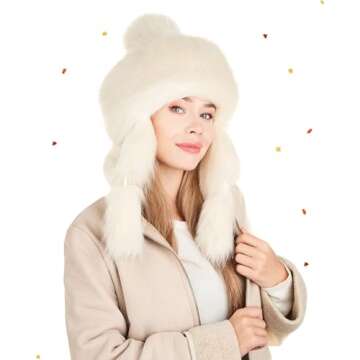 Futrzane Classic Faux Fur Trapper Hat for Women