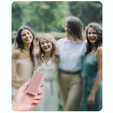 Pink Portable Dental Floss Case - 10 Picks for Travel & Oral Care