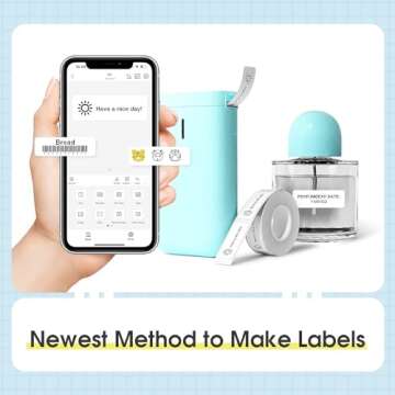NiiMbot D11 Label Maker Machine Tape Included, Portable Wireless Connection Label Printer Multiple Templates Available for Phone Pad Easy to Use Office Home Organization USB Rechargeable (Green)