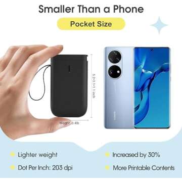 NiiMbot D11 Label Maker Machine Tape Included, Portable Wireless Connection Label Printer Multiple Templates Available for Phone Pad Easy to Use Office Home Organization USB Rechargeable (Green)