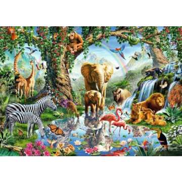 Ravensburger Adventures in The Jungle-1000 Piece Jigsaw Puzzle