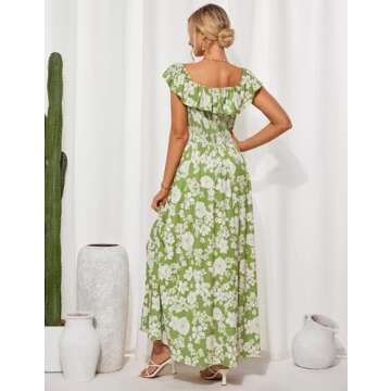 Elegant GRACE KARIN Women's Summer Dress Off Shoulder Maxi