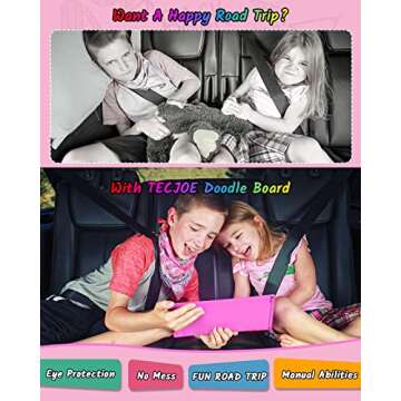 TECJOE 2 Pack LCD Writing Tablet, 8.5 Inch Colorful Doodle Board Drawing Tablet for Kids, Kids Travel Games Activity Learning Toys Birthday Gifts for 3 4 5 6 Year Old Boys and Girls Toddlers