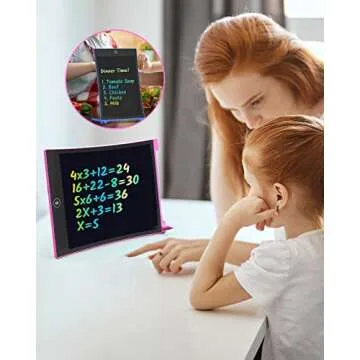 TECJOE 2 Pack LCD Writing Tablet, 8.5 Inch Colorful Doodle Board Drawing Tablet for Kids, Kids Travel Games Activity Learning Toys Birthday Gifts for 3 4 5 6 Year Old Boys and Girls Toddlers