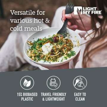 Light My Fire 3-in-1 Camping Spork - Reusable Utensils 2-Pack