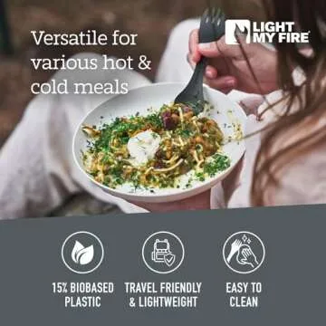 Light My Fire 3-in-1 Camping Spork - Reusable Utensils 2-Pack