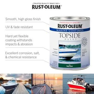 Rust-Oleum 206999 Marine Topside Enamel Paint, Gloss White, 1-Quart, 32 Fl Oz (Pack of 1)