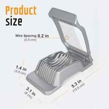 Yuzxaun Egg Slicer for Hard Boiled Eggs, Stainless Steel Wire, Heavy Duty Aluminium Egg Cutter Dishwasher Safe for Egg Strawberry Soft Fruit