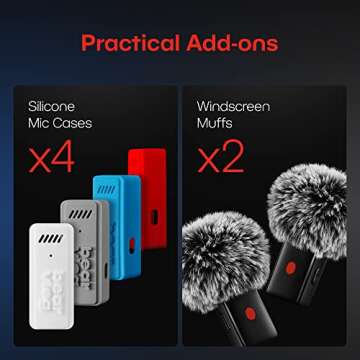 BearVlog Wireless Microphone Set for iPhone - 2 Lavalier Mics