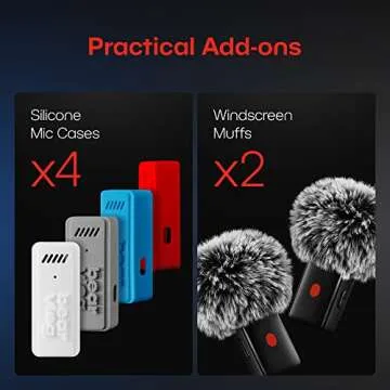 BearVlog Wireless Microphone Set for iPhone - 2 Lavalier Mics
