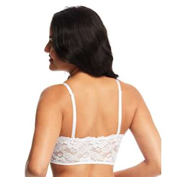 JENNY JEN Women's Amber Bandeau Bra with Adjustable Straps, Unpadded & Unlined Wireless Tube Top Bra...