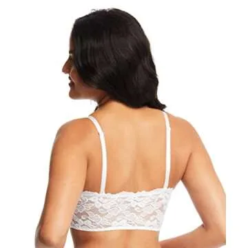 JENNY JEN Women's Amber Bandeau Bra with Adjustable Straps, Unpadded & Unlined Wireless Tube Top Bra...