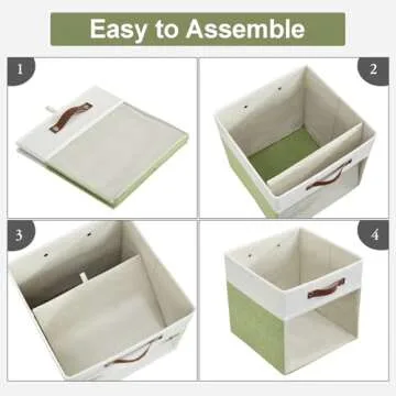 Bagnizer Linen Storage Cubes - 4 Pack Foldable Organizers
