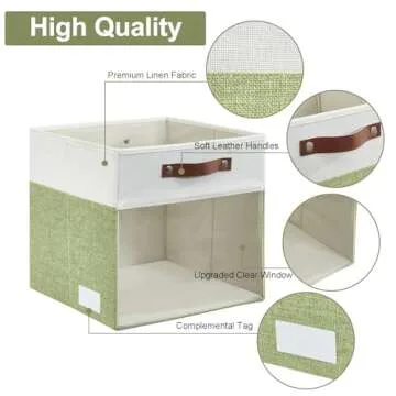 Bagnizer Linen Storage Cubes - 4 Pack Foldable Organizers